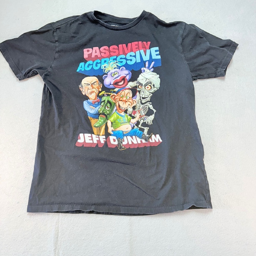 Jeff‎ Dunham Passively Aggressive Tour Graphic T-Shirt Black Size L